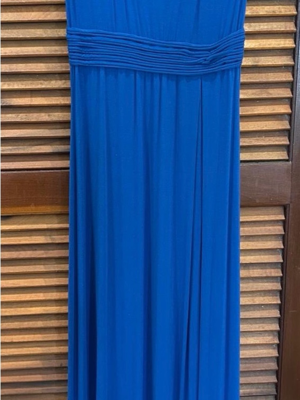 Max Studio Cobalt Blue Maxi Skirt with Ruched Waistband